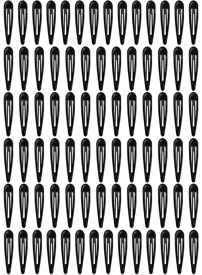 ELANE 80 Pcs Metal Snap Hair Clips for Women,Small Snap Barrettes for Women Girls Thick Fine Hair (Black) - Image 1